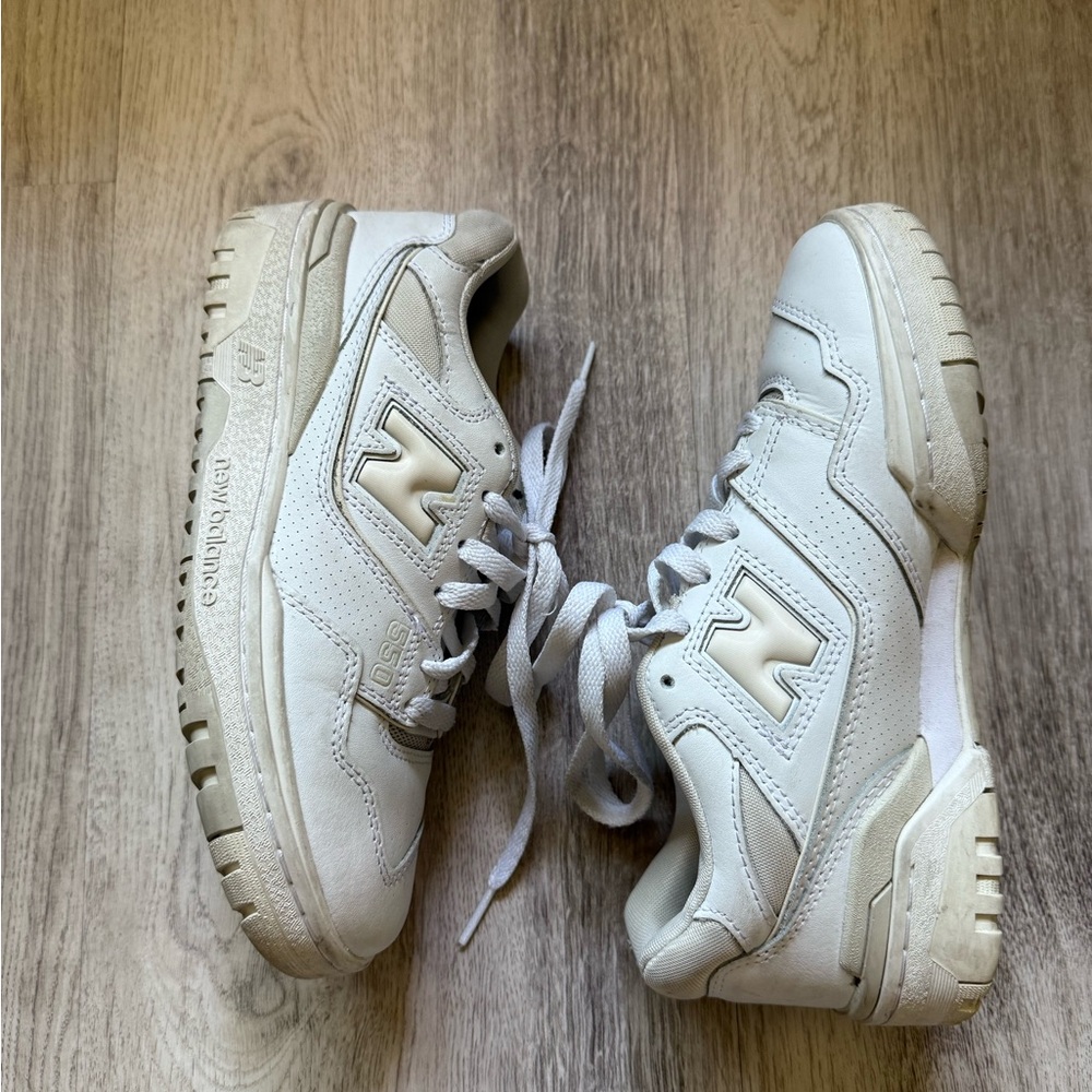 New Balance Cream and White Sneakers